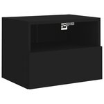 vidaXL Meubles TV muraux 2 Pièces noir 40x30x30 cm bois d'ingénierie