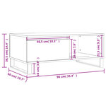vidaXL Table basse Sonoma gris 90x50x36 5 cm Bois d'ingénierie