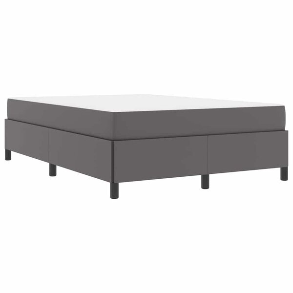 vidaXL Cadre de lit avec matelas Gris 140 x 200 cm Faux cuir