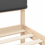 vidaXL Cadre de lit avec tête de lit rembourrée Gris foncé