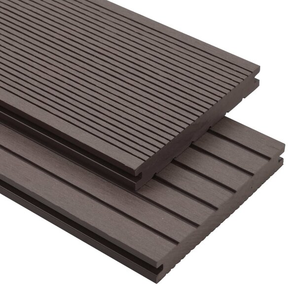 vidaXL Panneaux de terrasse solides WPC 10 m² 4 m Marron foncé
