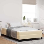 vidaXL Lit à ressorts avec matelas Crème 120 x 190 cm tissu
