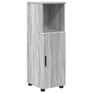 vidaXL Cabinet de salle de bain avec porte Sonoma gris 30 x 35 x 95 cm