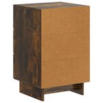 vidaXL Cabinet de chevet avec tiroir Chêne fumé 43 x 41 x 66 5 cm