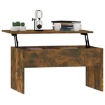 vidaXL Table basse Chêne fumé 80x50 5x41 5 cm Bois d'ingénierie