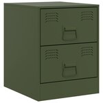 vidaXL Table de chevet vert 34 5x39x44 cm acier