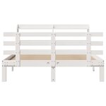 vidaXL Cadre de lit avec tête de lit sans matelas blanc 120x200 cm