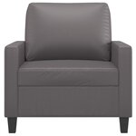 vidaXL Fauteuil Gris 60 cm Similicuir