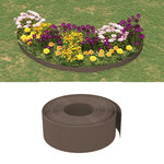 vidaXL Bordures de jardin 2 Pièces marron 10 m 20 cm polyéthylène