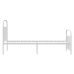vidaXL Cadre de lit métal sans matelas et pied de lit blanc 107x203 cm