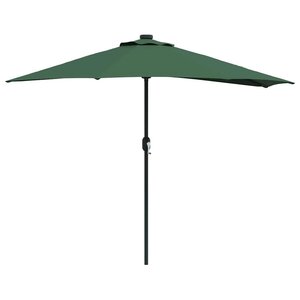 vidaXL Parasol de jardin demi Vert 294 x 150 x 224 cm tissu