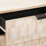 vidaXL Cabinet de chevet Blanc 50 x 33 x 62 cm Bois de mangue massif