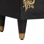 vidaXL Cabinet de chevet avec tiroir 2 Pièces Noir 40 x 33 x 46 cm