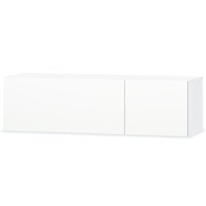 vidaXL Meuble TV bois d’ingénierie 120x40x34 cm blanc brillant