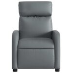 vidaXL Fauteuil inclinable Gris Similicuir
