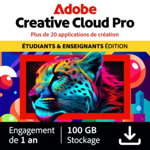 Adobe Creative Cloud Pro - Etudiants et enseignants - 1 utilisateur - Abonnement 1 an