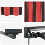 vidaXL Auvent Rétractable Orange et marron 300x250 cm tissu