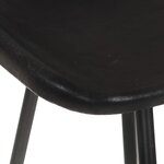 vidaXL Tabourets de bar lot de 4 noir cuir véritable