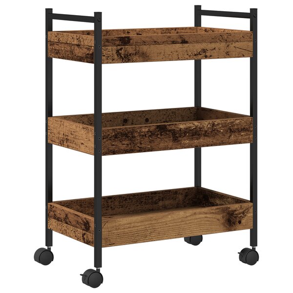 Chariot de cuisine vidaXL En bois ancien 50x30x70 cm Bois d'ingénierie