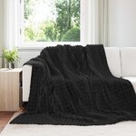 vidaXL Couvertures à jeter 6 Pièces Noir 240 x 220 cm Toison