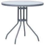 vidaXL Ensemble à dîner de jardin 5 Pièces Aluminium et textilène Argenté