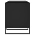 vidaXL Armoire à disques noir 121x38x48 cm bois d'ingénierie