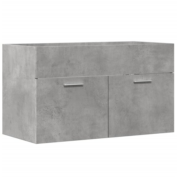 vidaXL Armoire de lavabo de salle de bain gris béton bois d'ingénierie
