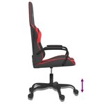 vidaXL Chaise de jeu de massage Noir et rouge Similicuir