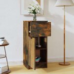 vidaXL Buffet Chêne fumé 30x30x70 cm Bois d'ingénierie