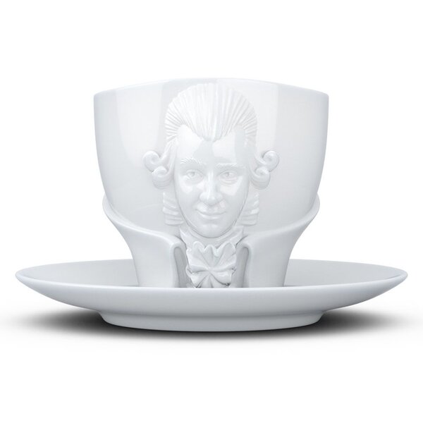 Tasse Wolfgang Amadeus Mozart avec sous tasse en porcelaine