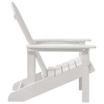 vidaXL Chaise Adirondack Blanc 74 x 82 x 92cm Plastique