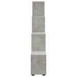 vidaXL Bibliothèque escalier Gris béton 142 cm Bois d'ingénierie