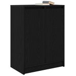 vidaXL Buffet chêne noir 57x34x76 cm bois d'ingénierie