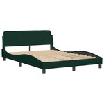 vidaXL Cadre de lit sans matelas Hanko vert foncé 120x200 cm velours
