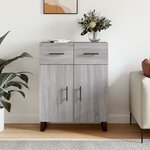 vidaXL Buffet sonoma gris 69 5x34x90 cm bois d'ingénierie