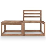 vidaXL Salon de jardin 2 Pièces Marron Bois de pin imprégné