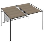 vidaXL Belvédère avec auvent rétractable 3x4x2 3 m Taupe 180 g/m²