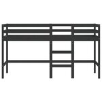 vidaXL Lit mezzanine d'enfants sans matelas avec échelle noir 80x200cm