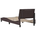 vidaXL Cadre de lit sans matelas marron foncé 90x190 cm tissu