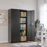 vidaXL Classeur noir 105x40x180 cm acier