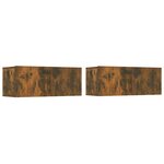 vidaXL Ensemble de meubles TV 4 Pièces Chêne fumé Bois d'ingénierie