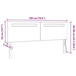 vidaXL Tête de lit LED Noir 180 cm Cuir synthétique