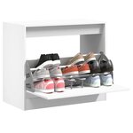 vidaXL Armoire à chaussures blanc 80x42x69 cm bois d'ingénierie