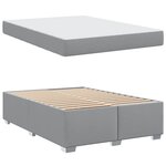 vidaXL Cadre de lit avec matelas Gris clair 160 x 200 cm tissu