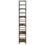 vidaXL Bibliothèque chêne fumé 50x33x188 5 cm bois d'ingénierie