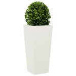 vidaXL Jardinières 2 Pièces blanc 35x35x75 cm acier