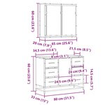 vidaXL Ensemble de meubles de salle de bain 2 Pièces Chêne fumé