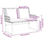 vidaXL Ensemble de salle à manger pour jardin 3 Pièces Noir  Anthracite