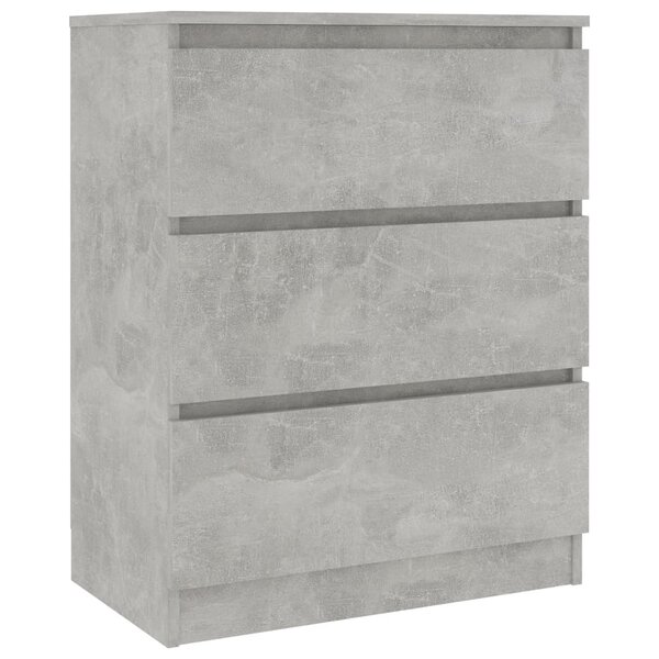 vidaXL Buffet Gris béton 60x35x76 cm Bois d'ingénierie