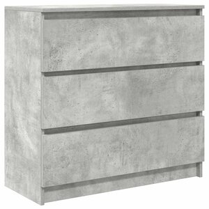 vidaXL Buffet gris béton 80x35x76 cm bois d'ingénierie